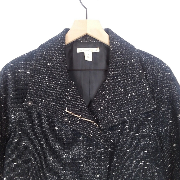 Kenneth Cole tweed moto blazer jacket - Picture 4 of 8